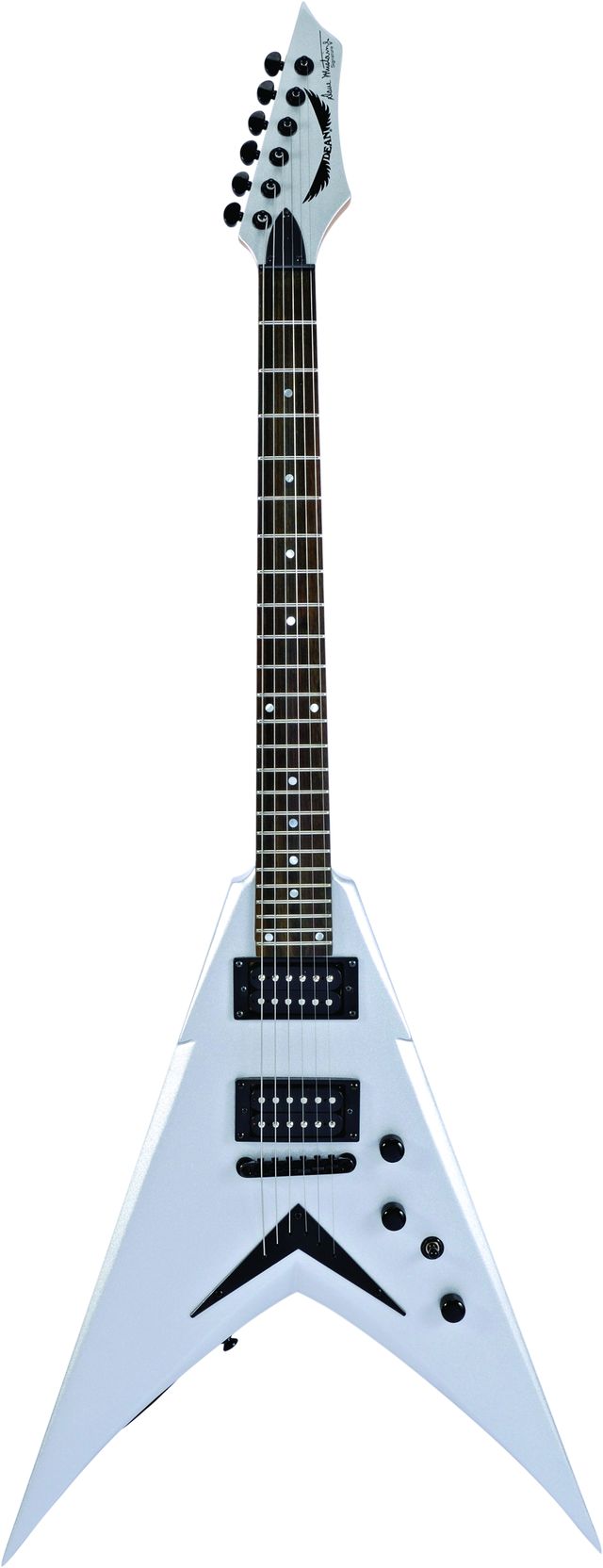Dean Dave Mustaine Vehement The body shape is Mustaine's own 'barbed arrow' design.